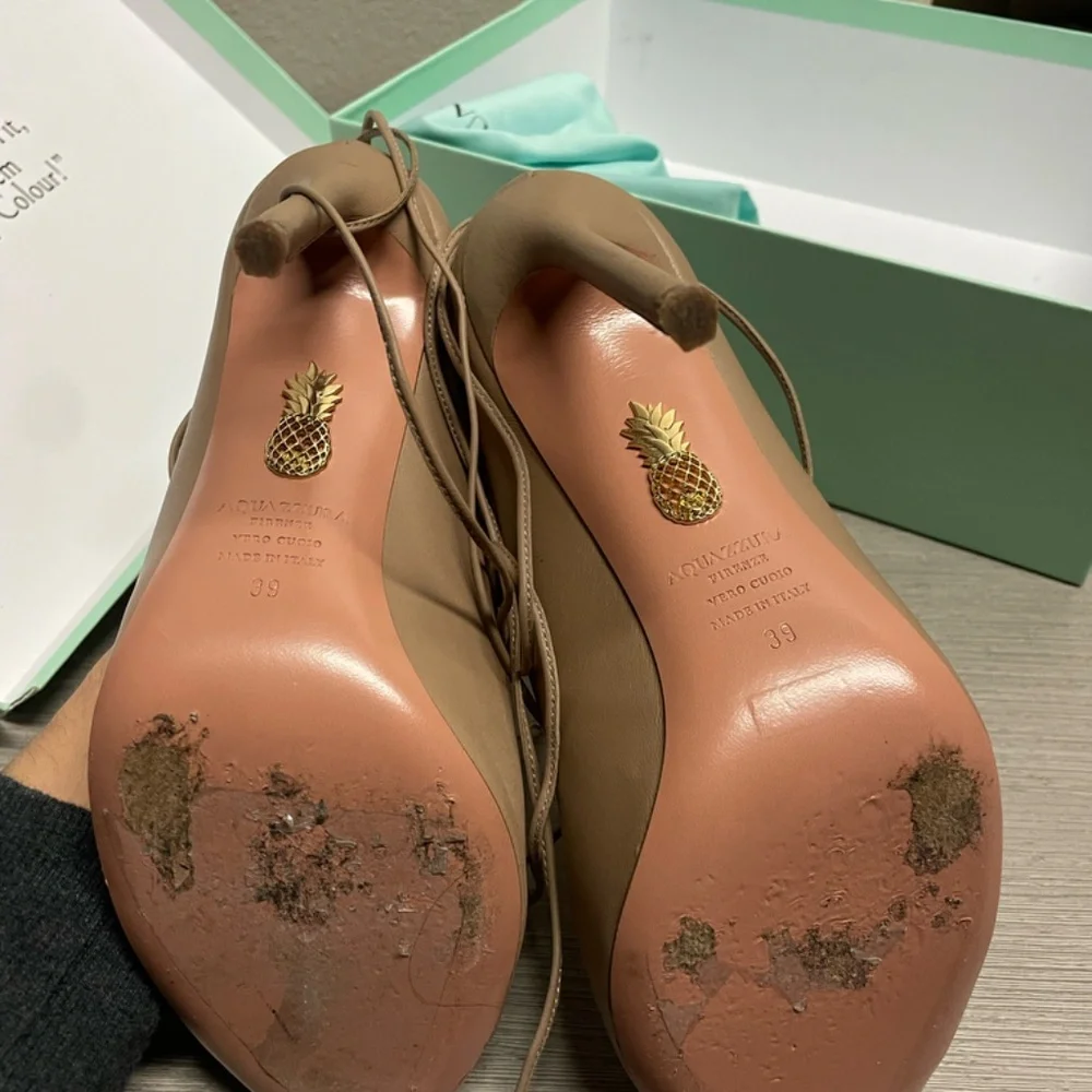 Aquazzura Rebel Sandal 105 BEIGE - Picture 5 of 8